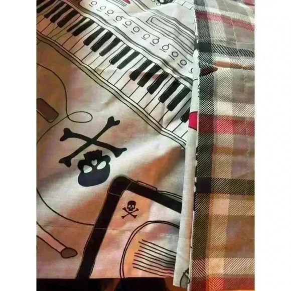 Jumping Beans Twin‎ Bedding Set Rock Roll Skull Drum Guitar - Picture 3 of 12